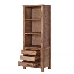 Red Living Étagère Akhatar - Partiellement en acacia massif - Acacia multicolore / Cendré -Meubles de salle à manger Soldes Magasin regal akhatar akazie teilmassiv akazie multicolor smoked 3627581