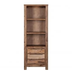 Red Living Étagère Akhatar - Partiellement en acacia massif - Acacia multicolore / Cendré -Meubles de salle à manger Soldes Magasin regal akhatar akazie teilmassiv akazie multicolor smoked 3627589