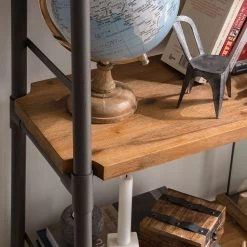 Ars manufacti Étagère échelle Atelier III - Acacia massif / Métal - Acacia marron / Anthracite -Meubles de salle à manger Soldes Magasin regal atelier iii akazie massiv metall akazie braun anthrazit 5052972