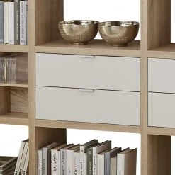 Fredriks Etagère Concept VIII - Imitation chêne / Blanc -Meubles de salle à manger Soldes Magasin regal concept viii eiche dekor weiss 1994338