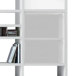 Loftscape Etagère Emporior IV - Blanc brillant / Blanc - Sans éclairage -Meubles de salle à manger Soldes Magasin regal emporior iv ohne beleuchtung hochglanz weiss weiss 2033022