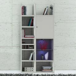 Loftscape Etagère Emporior IV - Blanc / Noir - Avec éclairage -Meubles de salle à manger Soldes Magasin regal emporior iv rgb led beleuchtung weiss schwarz 3398093