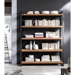 Ars manufacti Étagère Manchester II - Acacia massif / Métal -Meubles de salle à manger Soldes Magasin regal manchester ii akazie massiv metall 4873132