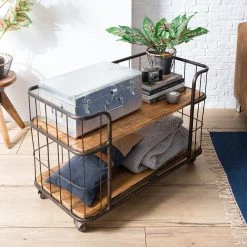 Ars manufacti Étagère Namber II - Manguier massif / Métal - Manguier / Noir -Meubles de salle à manger Soldes Magasin regal namber ii mango massiv metall mango schwarz 5167284