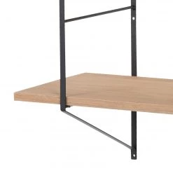 Mørteens Étagère Oxbow II - Paulownia massif / Métal - Paulownia / Noir -Meubles de salle à manger Soldes Magasin regal oxbow ii paulownia massiv paulownia 4562360