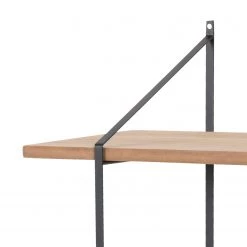 Mørteens Étagère Oxbow II - Paulownia massif / Métal - Paulownia / Noir -Meubles de salle à manger Soldes Magasin regal oxbow ii paulownia massiv paulownia 4562364