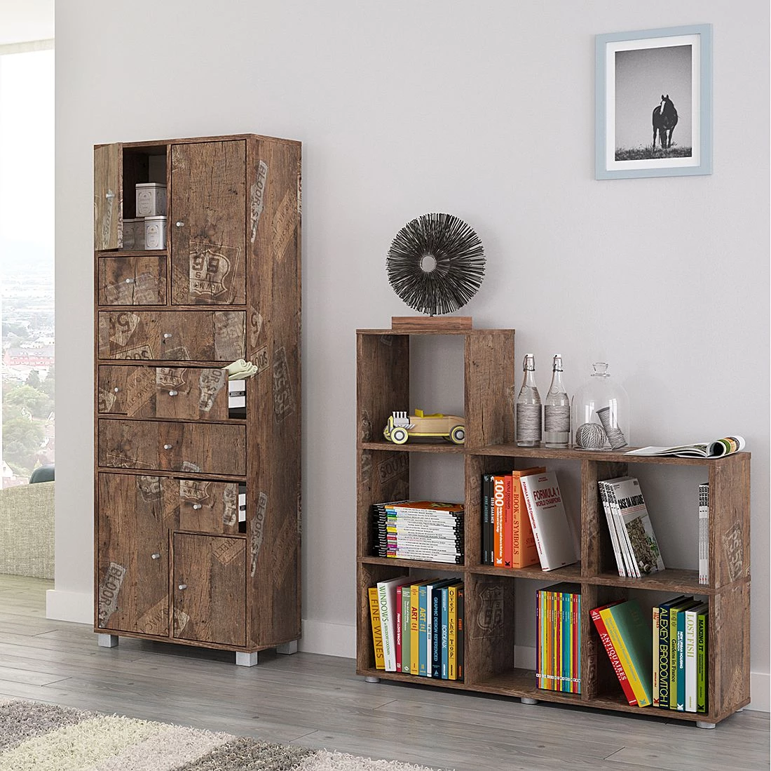 Schildmeyer Étagère Teodora - Imitation chêne du Panama 4 Schildmeyer Étagère Teodora - Imitation chêne du Panama – Image 4