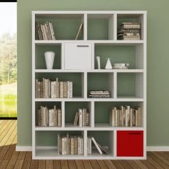 Temahome Étagère Berlin - Blanc mat - Blanc - 150 x 198 cm -Meubles de salle à manger Soldes Magasin regal whitby 5 levels mattweiss 243826