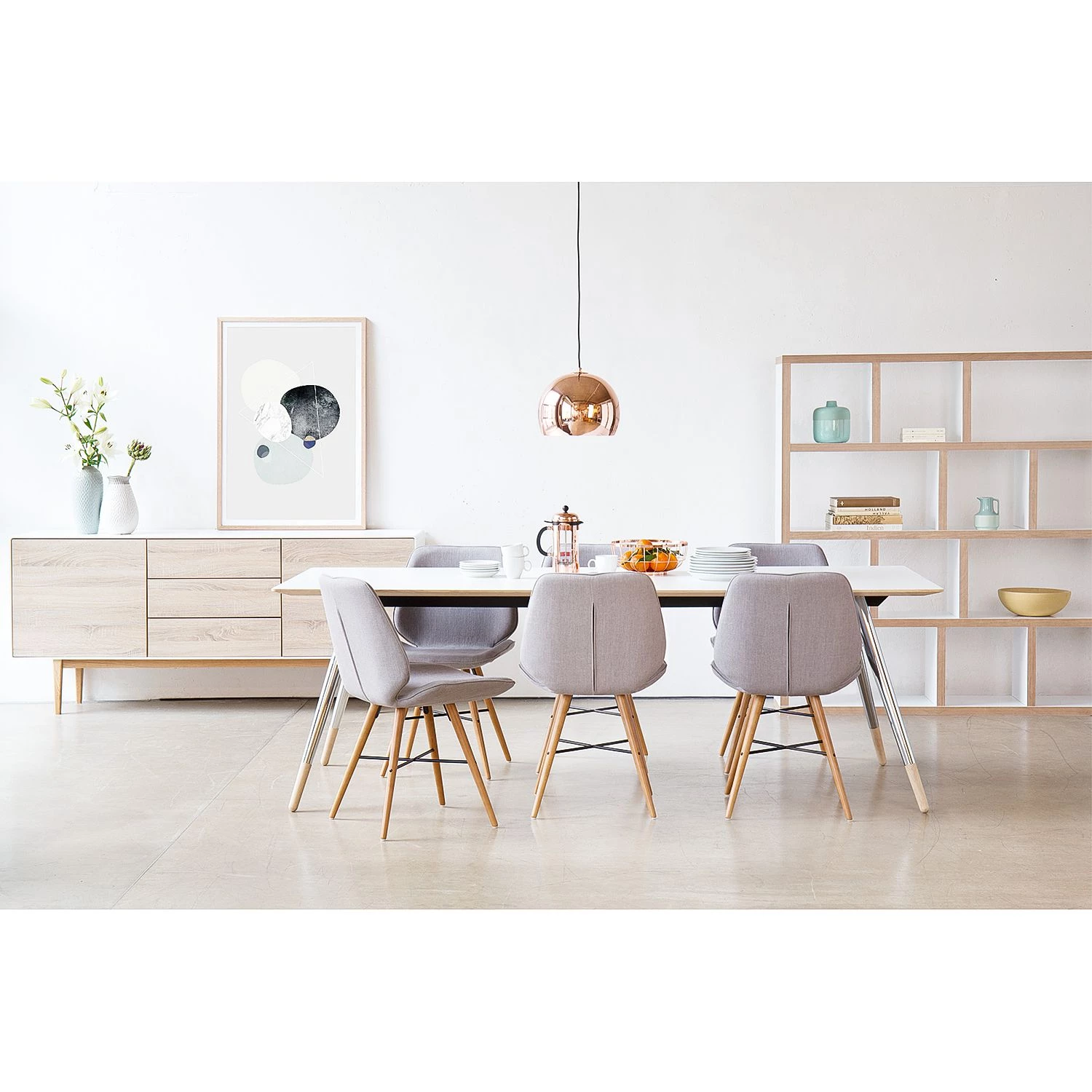 Temahome Étagère Berlin - Blanc mat - Blanc / Marron clair - 150 x 159 cm 2 Temahome Étagère Berlin - Blanc mat - Blanc / Marron clair - 150 x 159 cm – Image 2