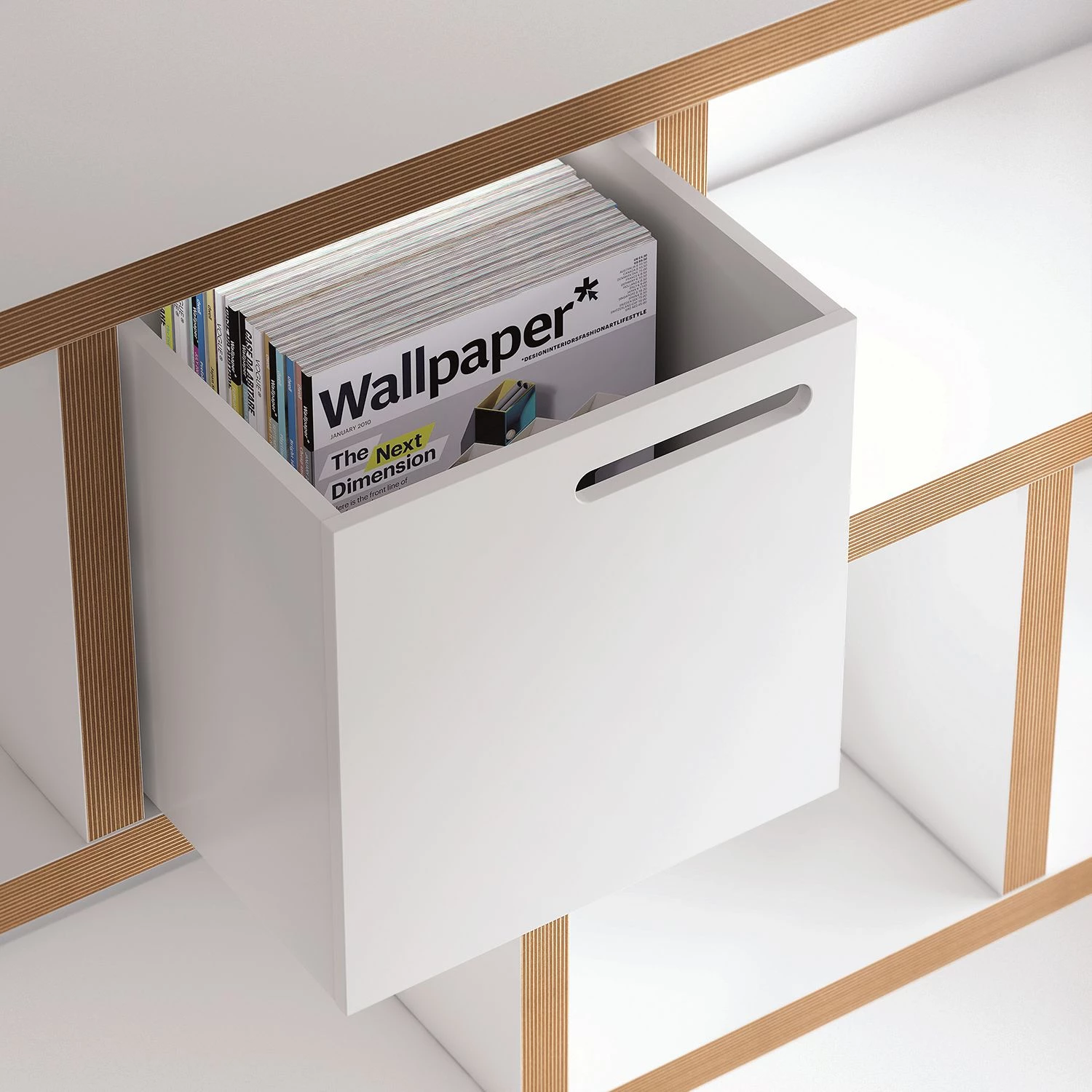 Temahome Étagère Berlin - Blanc mat - Blanc / Marron clair - 150 x 159 cm 5 Temahome Étagère Berlin - Blanc mat - Blanc / Marron clair - 150 x 159 cm – Image 5