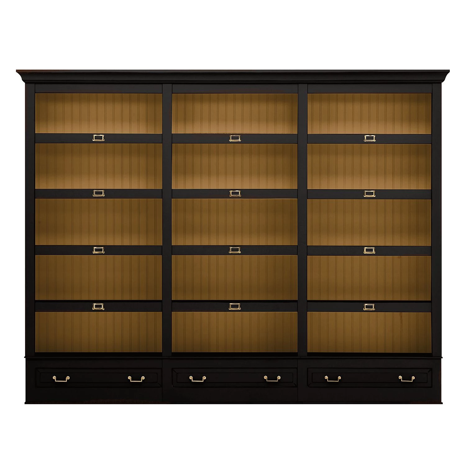 Maison Belfort Étagères Azjana - Noir / Pin couleur miel - Sans échelle 1 Maison Belfort Étagères Azjana - Noir / Pin couleur miel - Sans échelle