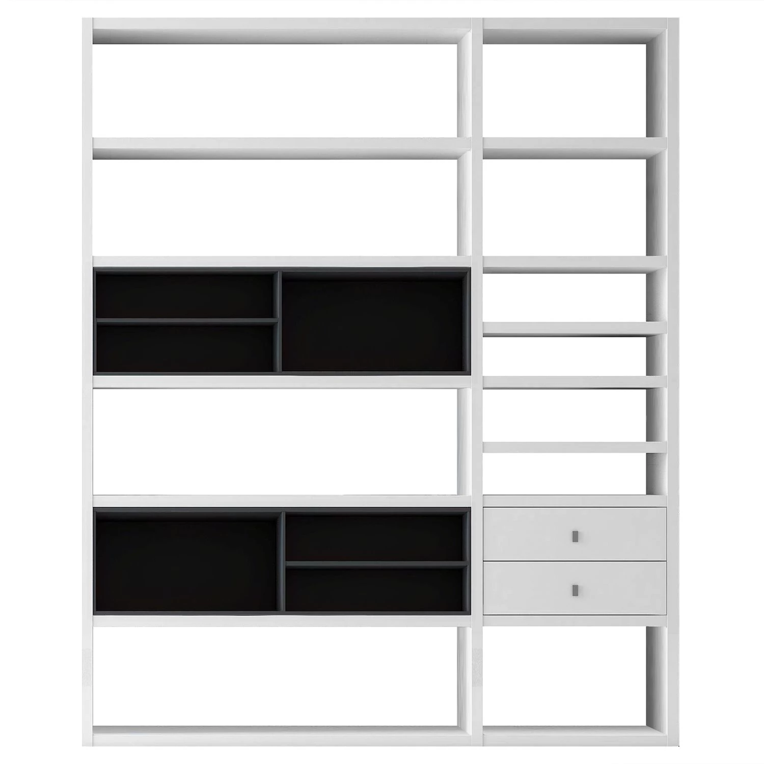 Loftscape Etagère Emporior II.A - Blanc / Noir - Sans éclairage 1 Loftscape Etagère Emporior II.A - Blanc / Noir - Sans éclairage
