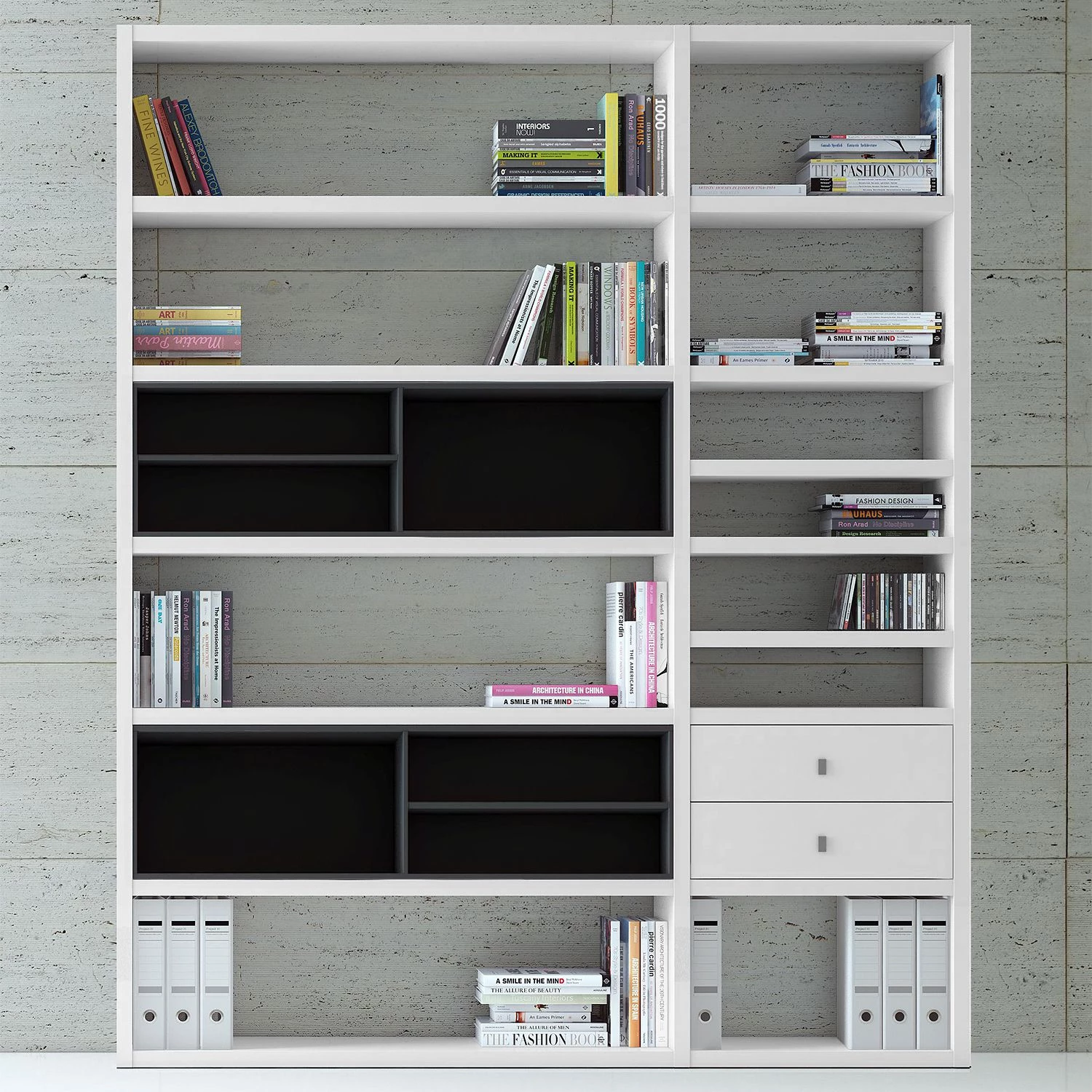 Loftscape Etagère Emporior II.A - Blanc / Noir - Sans éclairage 2 Loftscape Etagère Emporior II.A - Blanc / Noir - Sans éclairage – Image 2