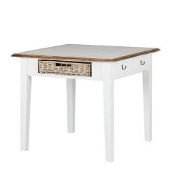 Maison Belfort Table Rieux - Corbeilles en rotin - 90 x 90 cm