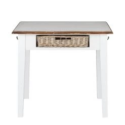 Maison Belfort Table Rieux - Corbeilles en rotin - 90 x 90 cm -Meubles de salle à manger Soldes Magasin rieux esstisch mit rattankoerben 1378911