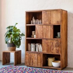 Ars Natura Étagère à portes coulissantes Trangle - Sheesham massif 17 Ars Natura Étagère à portes coulissantes Trangle - Sheesham massif -Meubles de salle à manger Soldes Magasin schiebetuerenregal trangle sheesham massiv 676042