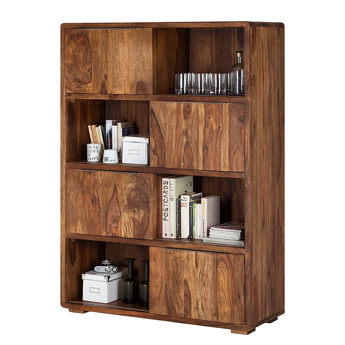 Ars Natura Étagère à portes coulissantes Trangle - Sheesham massif 1 Ars Natura Étagère à portes coulissantes Trangle - Sheesham massif