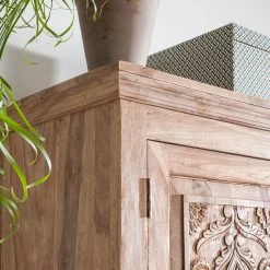 Wolf-Möbel Armoire Bombay - Sheesham massif -Meubles de salle à manger Soldes Magasin schrank bombay sheesham massiv natur 3459329