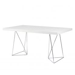 Temahome Table Hueva - Blanc / Chrome - Largeur : 160 cm