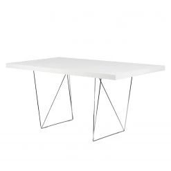 Temahome Table Hueva - Blanc / Chrome - Largeur : 160 cm 13 Temahome Table Hueva - Blanc / Chrome - Largeur : 160 cm -Meubles de salle à manger Soldes Magasin schreibtisch multi trestles mattweiss 5005792