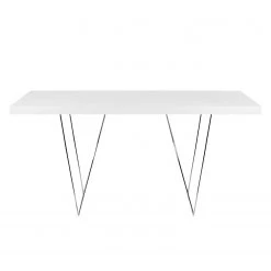 Temahome Table Hueva - Blanc / Chrome - Largeur : 160 cm 14 Temahome Table Hueva - Blanc / Chrome - Largeur : 160 cm -Meubles de salle à manger Soldes Magasin schreibtisch multi trestles mattweiss 5005796