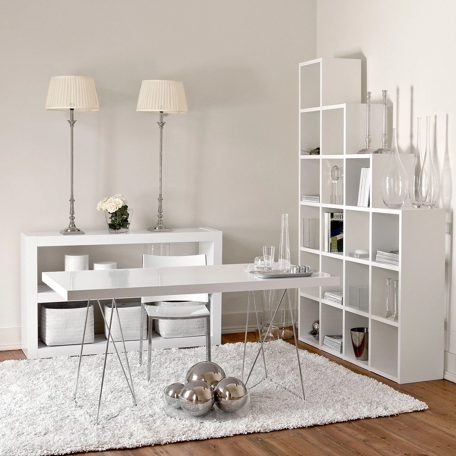Temahome Table Hueva - Blanc / Chrome - Largeur : 160 cm 2 Temahome Table Hueva - Blanc / Chrome - Largeur : 160 cm – Image 2