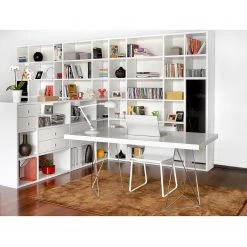 Temahome Table Hueva - Blanc / Chrome - Largeur : 160 cm 17 Temahome Table Hueva - Blanc / Chrome - Largeur : 160 cm -Meubles de salle à manger Soldes Magasin schreibtisch multi trestles mattweiss 5005812