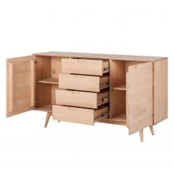 Mørteens Buffet Finsby - Hêtre massif - Hêtre blanc huilé -Meubles de salle à manger Soldes Magasin sideboard finsby buche massiv 3681745