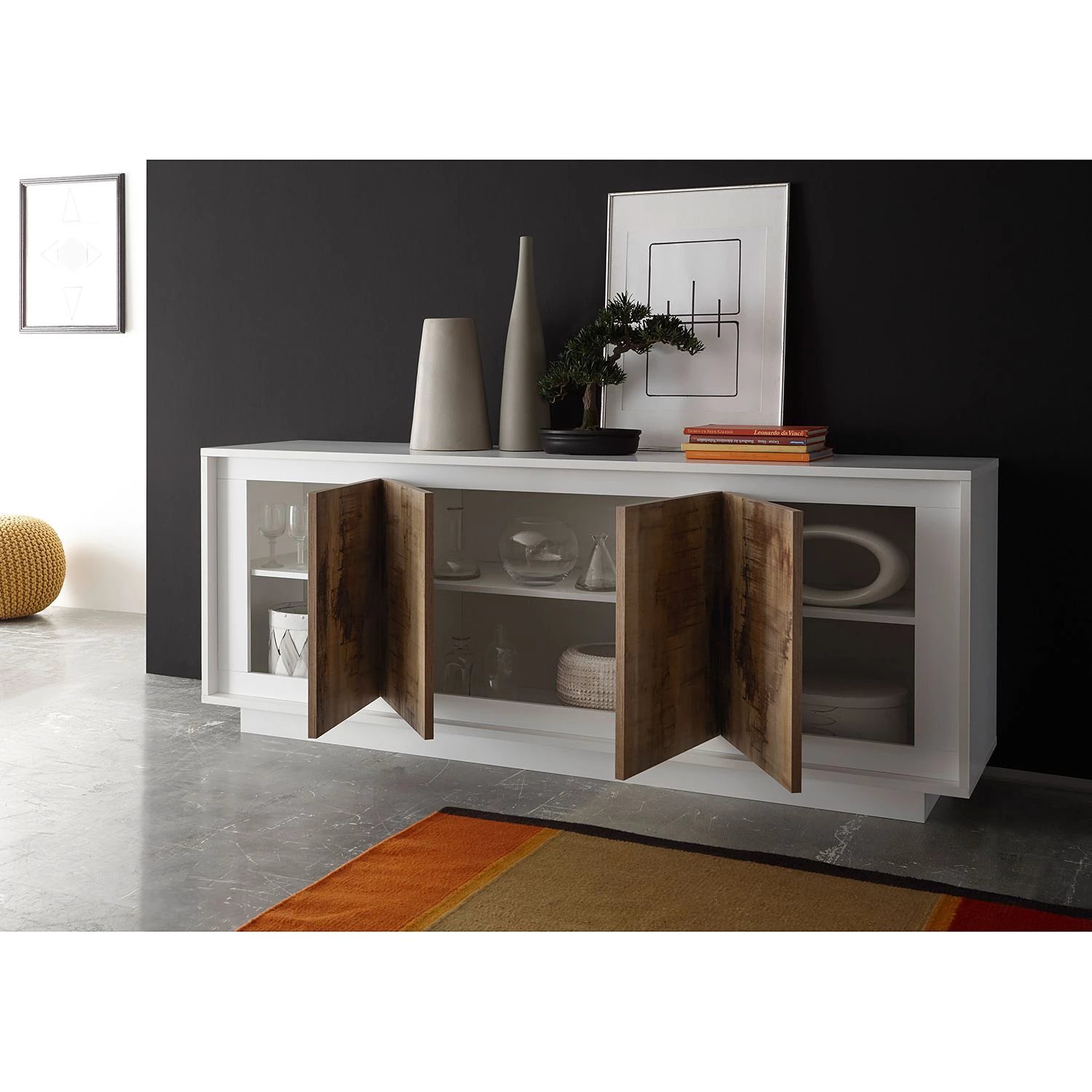 LC Spa Buffet Forenza - Marron clair / Blanc 4 LC Spa Buffet Forenza - Marron clair / Blanc – Image 4
