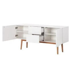 Mørteens Buffet Lindholm III - Partiellement en chêne massif - Blanc 13 Mørteens Buffet Lindholm III - Partiellement en chêne massif - Blanc -Meubles de salle à manger Soldes Magasin sideboard lindholm iii weiss dekor eiche massiv 3711481