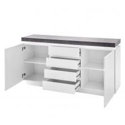 Fredriks Enfilade Namona I - Éclairage inclus - Blanc / Imitation béton 11 Fredriks Enfilade Namona I - Éclairage inclus - Blanc / Imitation béton -Meubles de salle à manger Soldes Magasin sideboard namona i inkl beleuchtung weiss anthrazit weiss anthrazit 3666817