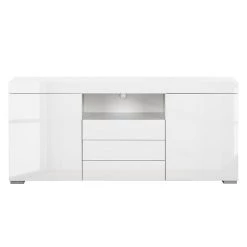 Fredriks Buffet Roomconcept (avec éclairage LED) - Blanc brillant -Meubles de salle à manger Soldes Magasin sideboard roomconcept inkl led beleuchtung hochglanz weiss 4799912