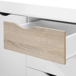 Mørteens Buffet Sunndal - Partiellement en caoutchouc massif - Blanc / Chêne clair 14 Mørteens Buffet Sunndal - Partiellement en caoutchouc massif - Blanc / Chêne clair -Meubles de salle à manger Soldes Magasin sideboard sunndal gummibaum teilmassiv weiss eiche dekor 4753660