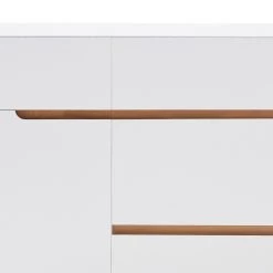 Mørteens Buffet Tenabo - Blanc mat / Chêne à nœuds -Meubles de salle à manger Soldes Magasin sideboard tenabo ii matt weiss asteiche 5237860