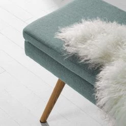 Mørteens Banquette Nicholas - Gris menthe -Meubles de salle à manger Soldes Magasin sitzbank nicholas webstoff eiche massiv mintgrau 5062756