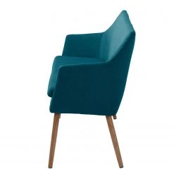 Mørteens Banquette Nicholas II - Bleu pétrole -Meubles de salle à manger Soldes Magasin sofabank nicholas ii webstoff eiche massiv petrol 4851524