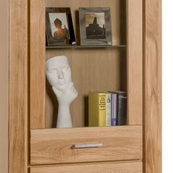 Ars Natura Vitrine Lombok - Partiellement en bois massif -Meubles de salle à manger Soldes Magasin standvitrine lombok i teilmassiv wildeiche 5004388