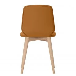 Studio Copenhagen Chaises Helvig II (lot de 2) - Cuir véritable Alvar : Cognac -Meubles de salle à manger Soldes Magasin stuhl helvig ii 2er set eiche teilmassiv 3890640