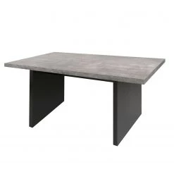 Temahome Table Detroit I - Imitation béton / Noir mat