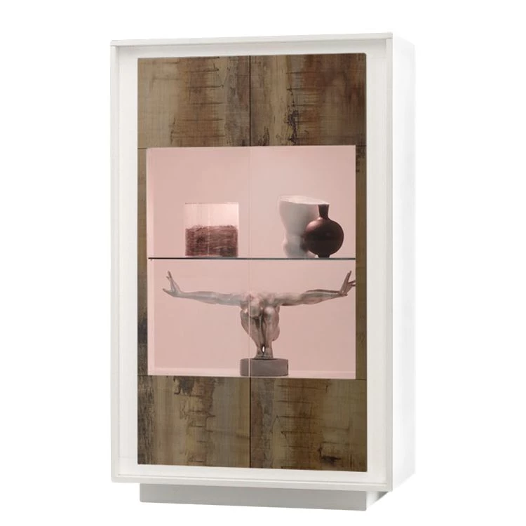 LC Spa Vitrine Forenza - Marron clair / Blanc 1 LC Spa Vitrine Forenza - Marron clair / Blanc