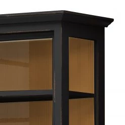 Maison Belfort Vitrine Azjana - Noir / Pin couleur miel -Meubles de salle à manger Soldes Magasin vitrinenschrank azjana pinie teilmassiv schwarz pinie honig 3393081