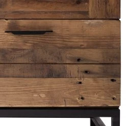 Ars manufacti Armoire vitrine Grasby - Pin recyclé / Métal - Pin foncé / Noir -Meubles de salle à manger Soldes Magasin vitrinenschrank grasby altholz pinie metall pinie dunkel schwarz 4884840