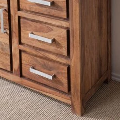 Ars Natura Armoire vitrine Ohio - Sheesham massif -Meubles de salle à manger Soldes Magasin vitrinenschrank ohio sheesham massiv 4257528