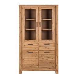 Ars Natura Armoire vitrine Toumanar - Partiellement en acacia massif - Acacia sable -Meubles de salle à manger Soldes Magasin vitrinenschrank toumanar akazie teilmassiv akazie sand 3627461