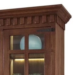 Ridgevalley Armoire vitrine Vicuna I - Pin massif - Marron - Sans éclairage -Meubles de salle à manger Soldes Magasin vitrinenschrank vicuna i pinie massiv braun 453968