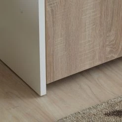 Loftscape Ensemble lit mural Godia I - Blanc / Imitation chêne de Sonoma - Maletas de mousse -Meubles de salle à manger Soldes Magasin wandklappbett kombination godia i 90 x 200 cm schaumstoffmatratze weiss eiche sonoma dekor 1721694