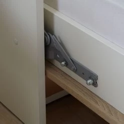 Loftscape Ensemble lit mural Godia I - Blanc / Imitation chêne de Sonoma - Maletas de mousse -Meubles de salle à manger Soldes Magasin wandklappbett kombination godia i 90 x 200 cm schaumstoffmatratze weiss eiche sonoma dekor 1721698