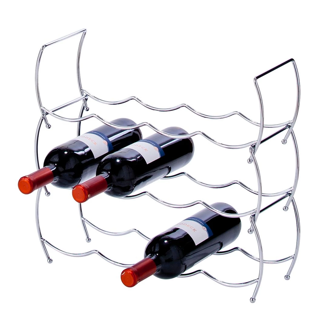 Zeller Range-bouteilles Kjell (lot de 3) - Chrome 1 Zeller Range-bouteilles Kjell (lot de 3) - Chrome