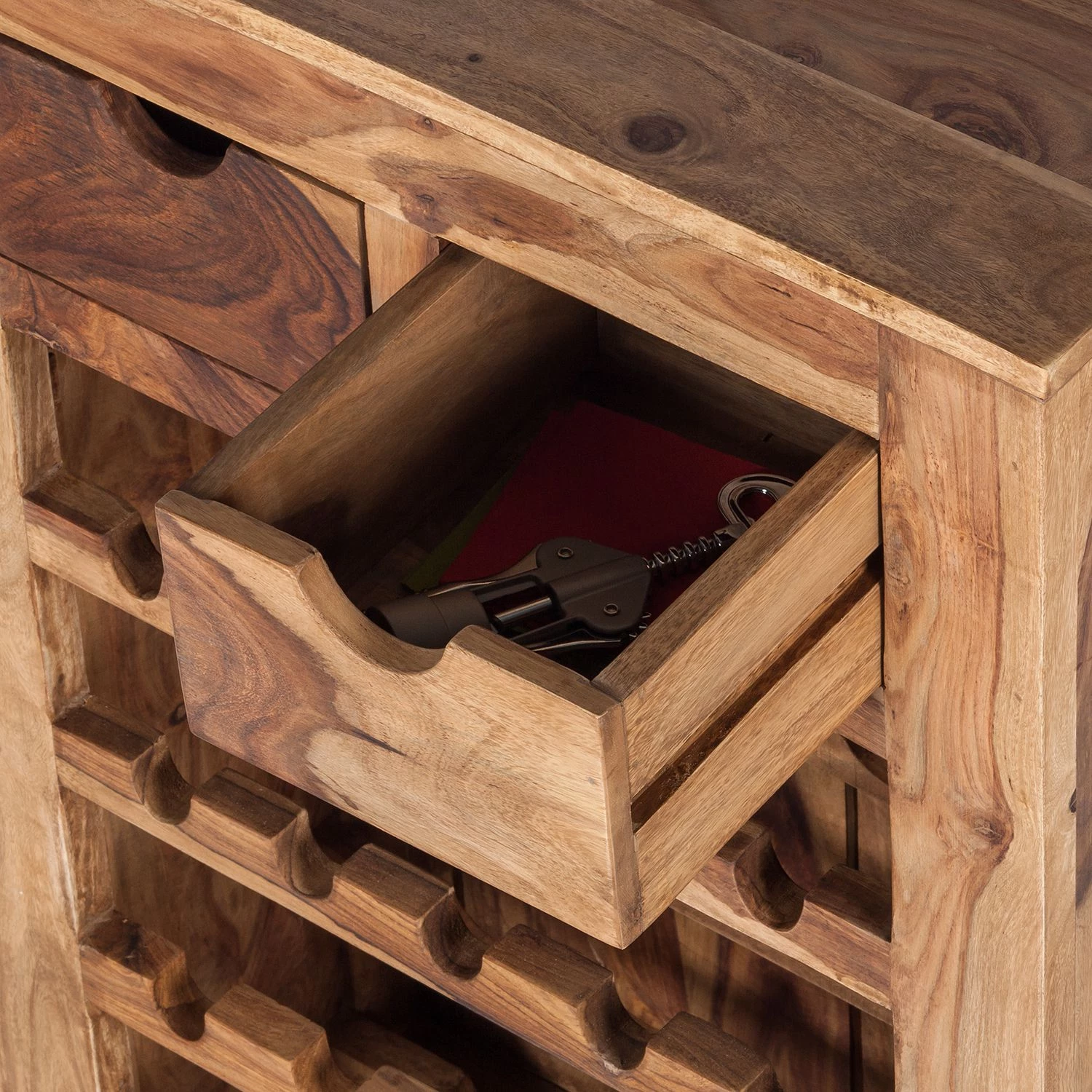 Wolf-Möbel Étagère à vin Yoga I - Sheesham massif 8 Wolf-Möbel Étagère à vin Yoga I - Sheesham massif – Image 8