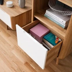 Studio Copenhagen Étagère Loca - Partiellement en chêne sauvage massif - Hauteur : 125 cm -Meubles de salle à manger Soldes Magasin wohnwand loca wildeiche teilmassiv 4920160